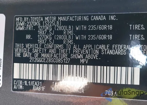 2025 Lexus Nx 350 Premium from USA, damaged, VIN 2T2GGCEZ8SC085127